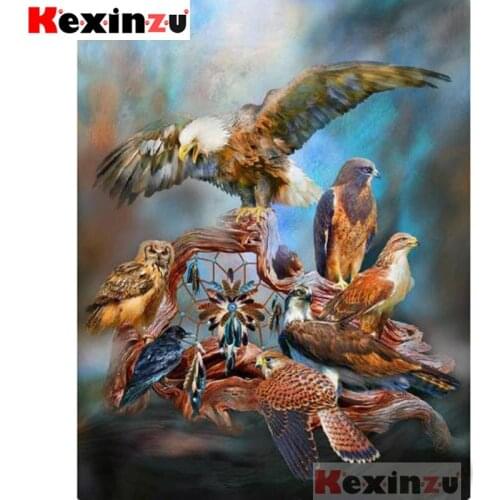 Kexinzu New Full 5D DIY Square/Round Drill Diamond Painting "Eagle group" 3D Diamond Embroidery Cross Stitch Decor Gift K@54610