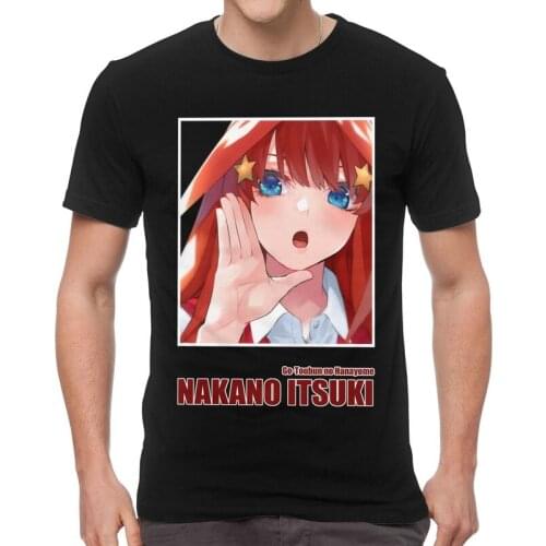 The Quintessential Quintuplets Nino V1 Go Toubun No Hanayome T Shirt Men Short Sleeve Cotton T-shirt Miku Nakano Tee Tops Tshirt