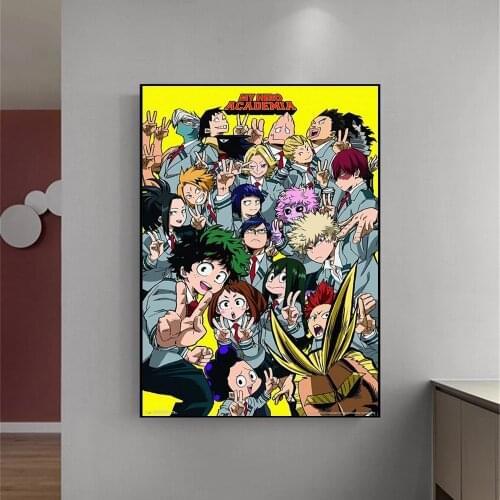 Wall Art Modular Anime Poster My Hero Academia Canvas Home Decor Pictures HD Printed Paintings Living Room Artwork No Framed