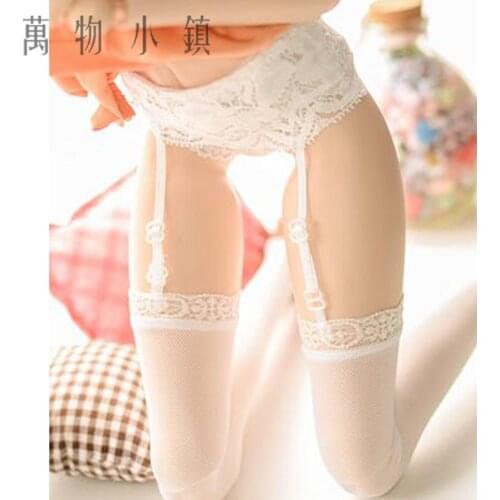 New Arrival White Sexy Condole Belt Socks For 1/3 1/4 BJD DD MSD Doll Clothes