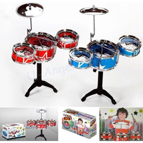 Gift Idea Children Toys Drum Set Boys Girls Play Music Develop Intelligence blue and red for choose + Free shipping