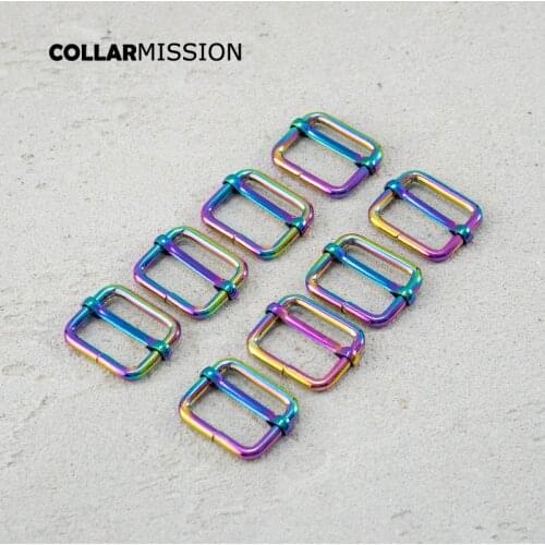 25mm rainbow metal buckle, adjustable, durable, high-quality accessories for hand bags with DIY dog collar parts LXK25CH
