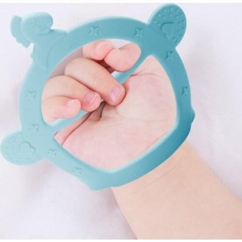 Wrist Strap Baby Teether Food Grade Silicone Safety Infant Teething Gel for Child Baby Grind Teeth Newborn Toddler Accessories