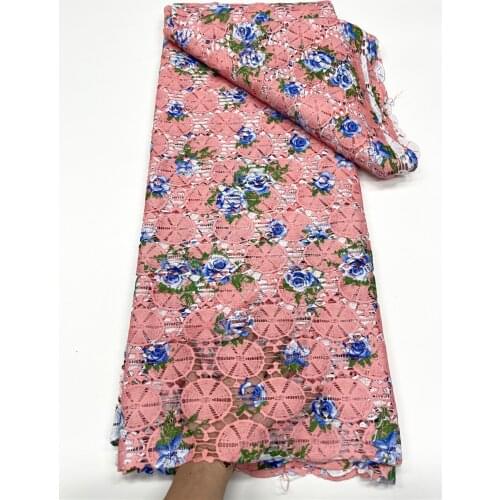 Ulifelace Water Soluble Skin Guipure Lace Milk Silk Embroidery Colorful Cord Modern Traditional African Inspire Fabric W887