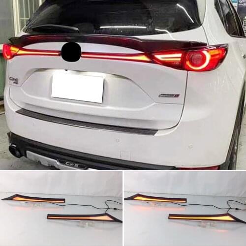 1 Set Car Rear Bumper Trunk Tail Light LED Brake Light Dynamic Turn Signal Reflector For cx-5 cx5 2017 2018 2019 2020