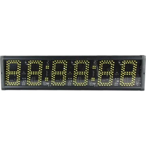 Fedex Free Shipping 5 inch semi-outdoor high brightness YELLOW led digital countdown clocks Honghao