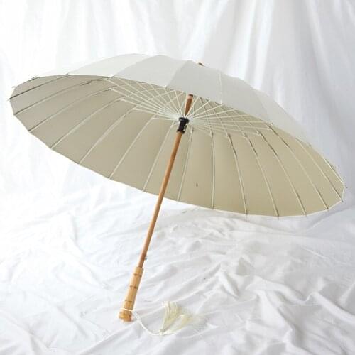 Vintage Chinese Bamboo Elegant Umbrella Long Womens Umbrella Patio Garden Waterproof Outdoor Fashion Paraplu Rain Gear EH50UM