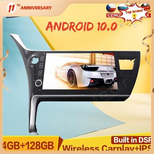 128GB Android 10 Car Radio Player GPS Navigation For Toyota Corolla 2016 + Car Stereo Multimedia Player DSP Carplay DSP Carplay