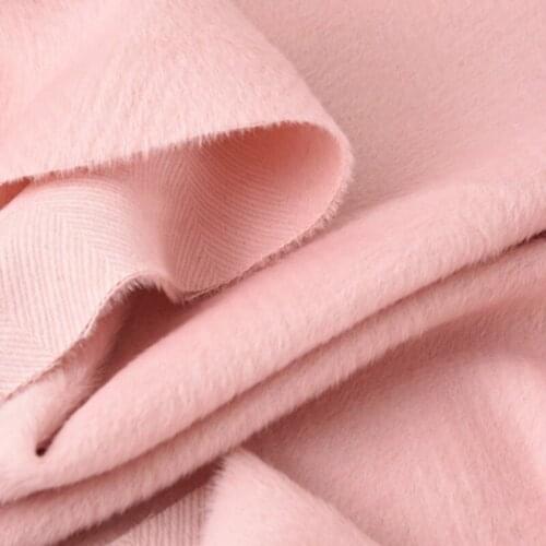 150CM Wide 600G/M Weight Pink Thick Cashmere Wool Autumn and Winter Overcoat Outwear Fabric H622