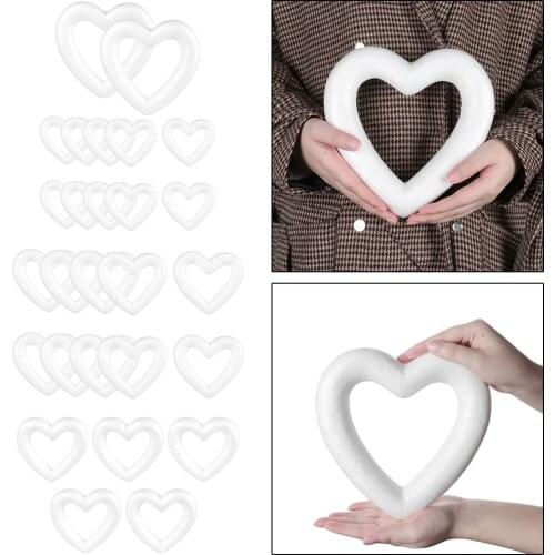 2/5/10x Wedding Heart Foam Crafts Love Polystyrene Styrofoam Foam Ball Art Craft