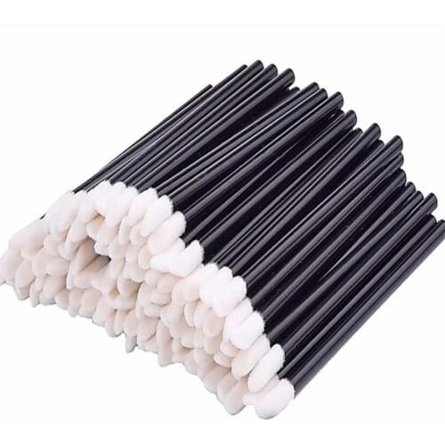 50 Pcs Disposable Lip Brush Eyelash Makeups Brushes Lash Extension Mascara Applicator Lipstick Wands Set Cosmetic Makeup Tools