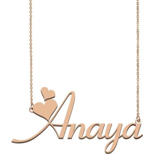 Anaya Name Necklace, Custom Name Necklace for Women Girls Best Friends Birthday Wedding Christmas Mother Days Gift