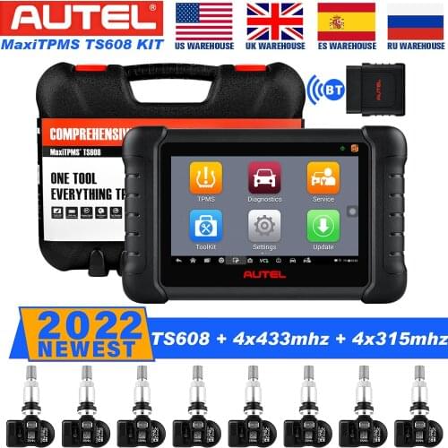 Autel MaxiTPMS TS608K Complete TPMS & All System Automotive Diagnosis with 25 Services,TPMS Sensor Programming PK TS601/MK808TS