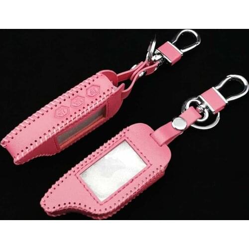 Hot Sale Leather Case Cover For Starline B9 / B91 / B6 / B61 / A91 / A61 / V7 Russian Version Twage LCD Two Way Car Alarm System