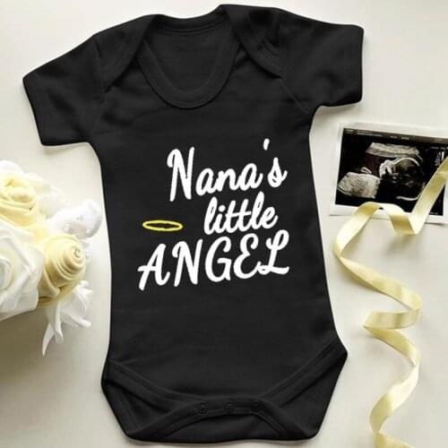 0-24M Nanas Little Anger Letter Print Funny Newborn Baby Bodysuits Girls Cute Short Sleeves Infant Baby Kids Jumpsuits Outfits