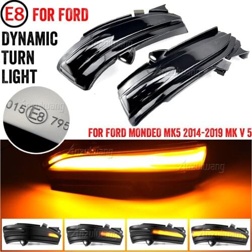 For FORD MONDEO MK5 2014-2019 MK V 5 Dynamic Blinker LED Turn Signal Light Side Lamp 2015 2016 2017 2018 MK V 5