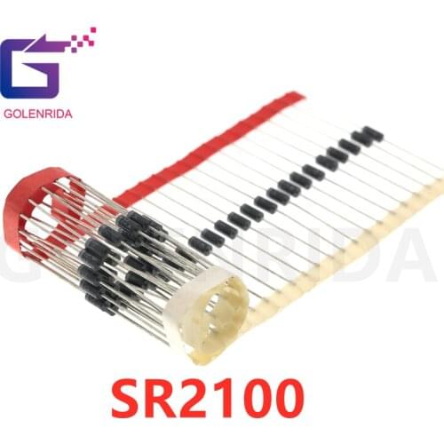 50PCS SCHOTTKY DIODE SR2100 2A 100V DO-15 DIP