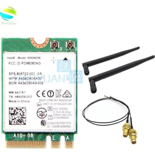 Dual Band Wireless-AC 8260NGW PD92860NG 8260NGWAC 8260AC NGFF 867Mbps+BT4.2 Wireless Wlan Card SPS:806722-001 for HP