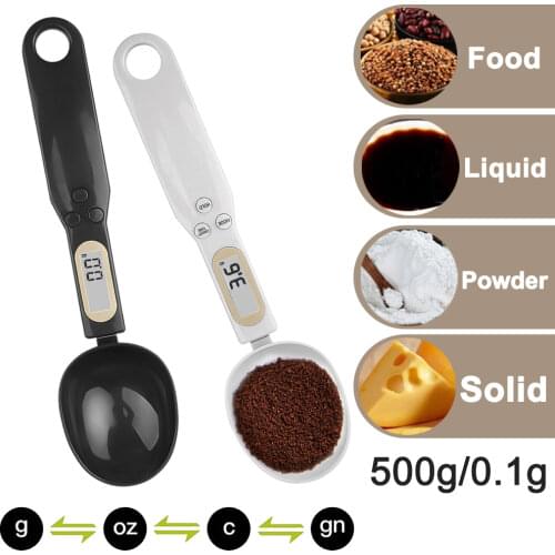 LCD Display Electronic Measuring Spoon Portable Digital Measuring Spoon 500g/0.1g Mini Electronic Food Spoons Scale Kitchen Tool