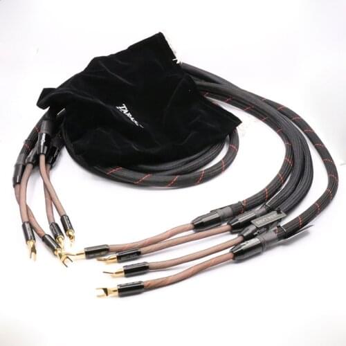 The One Loudspeaker Cable Spade Plug hifi speaker cable 100% brand new audiophile speaker Cable 2.5M with original box