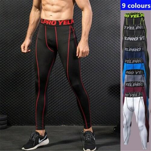 Mens Compression Trousers Base Layer Leggings Tight Long Pants Running Quick Dry Sweatpants