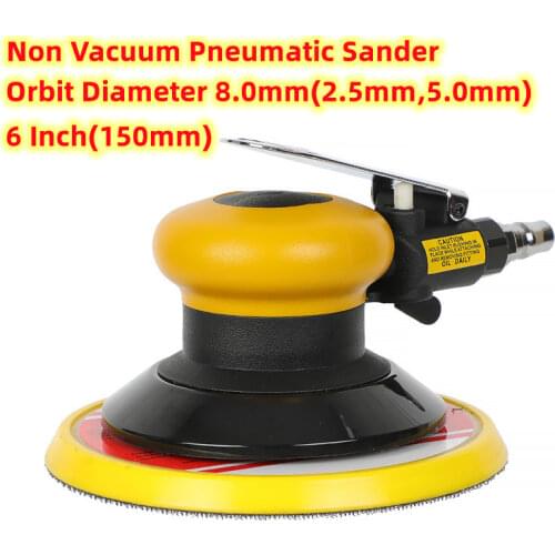 6inch 150mm Air Random Orbital Sander Low Vibration Power Sanding Tools NON-VACUUM Pneumatic Sander