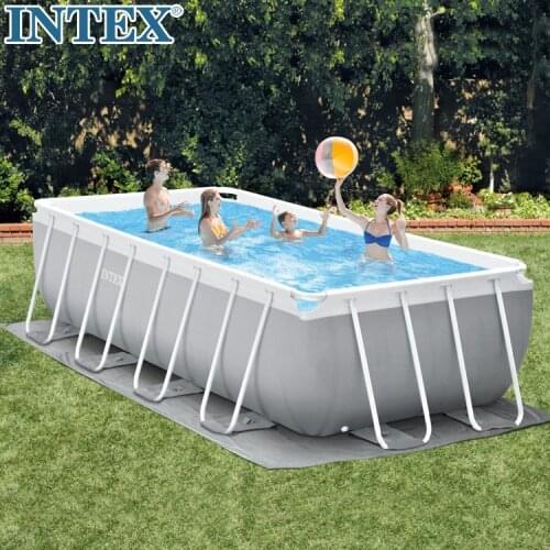 Pipe rack swimming pool rectangular rack playing in the water 488*244*107CM INTEX swimming pool for adults family