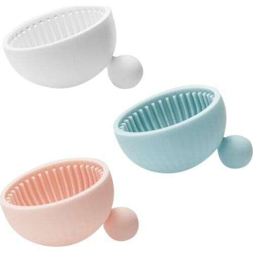 Cute Makeup Brush Cleaner Washing Brush Pad Brush Cleaning Mat Cosmetic Brush Cleaner Universal Make Up Tool Scrubber Box