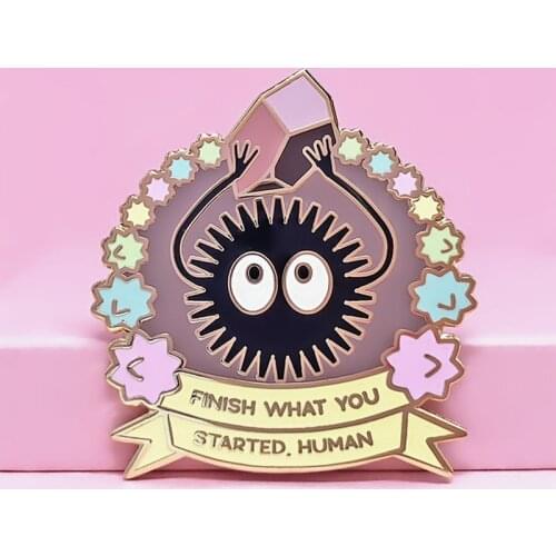 Spirited Aways Soot Sprite Pastel Brooch Pins Enamel Metal Badges Lapel Pin Brooches Jackets Jeans Fashion Jewelry Accessories