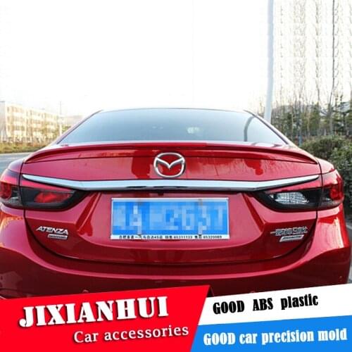 For Mazda 6 atenza Spoiler High Quality ABS Material Car Rear Wing Primer Color Rear Spoiler For Mazda 6 atenza Spoiler