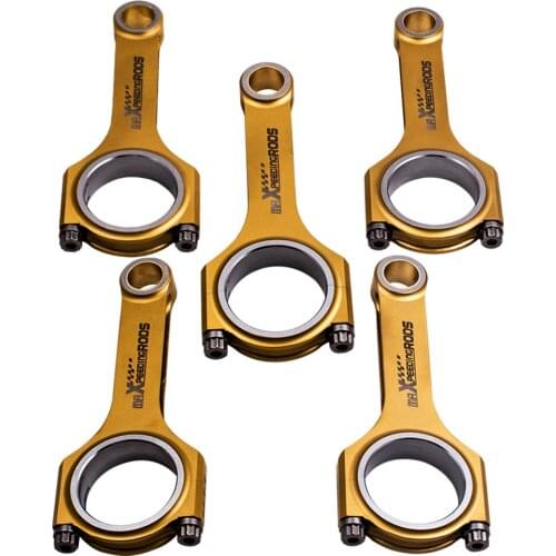 5 x Connecting Rods Rod Conrod For Audi RS2 2.2L Turbo 5cyl Conrod 800+HP 4340 Forged Steel H-Beam Connecting Rod