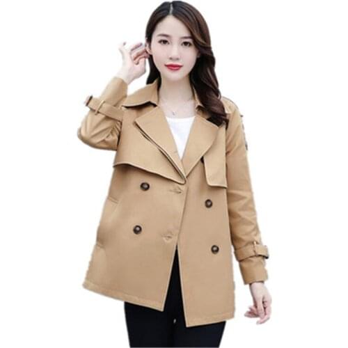 Streetwear Ladies Outerwear Women Clothing Double Breasted Womens Trench Coats New Spring Autumn Female Windbreaker With Belt