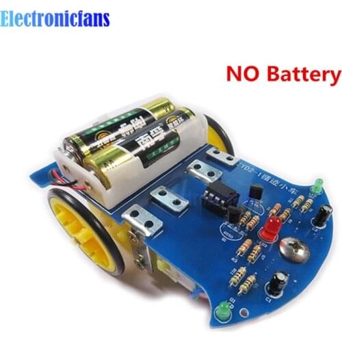 D2-1 Smart Robot Car Kits Intelligent Tracking Line Car Photosensitive Robot Kits Parts for DIY Electronic Toy Without Battery