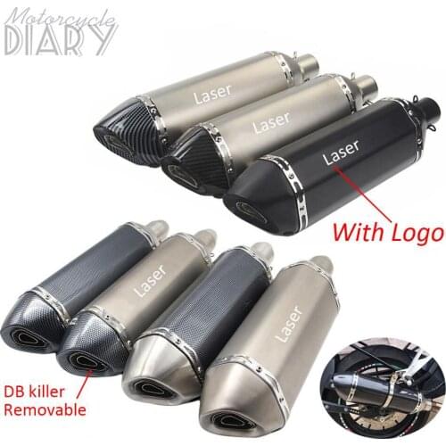 51mm Universal Motorcycle Ak Exhaust DB Killer Akrap Pipe Escape Moto Racing for AkrapovicCc MT07 502X MT09 TMAX530 GTS300 Bike
