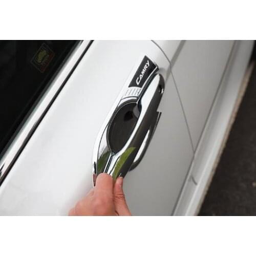 High-quality ABS Chrome door bowl handle anti-scratch protection decoration car accessories For Toyota Camry 2018-2019