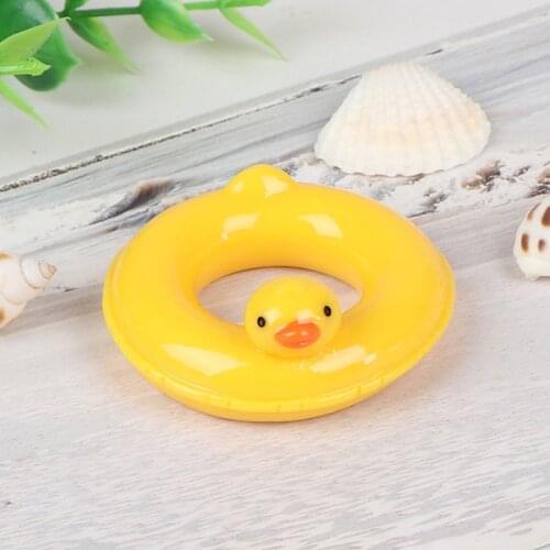 High Quality Resin 1/12 Dollhouse Miniature Resin Duck Design Swim Rings Swimming Laps Lifebelt Bathroom Pool Accessories