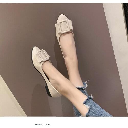 Pointed Head Shallow Mouth Ladle Shoes Women Flat Match Fashion Soft Bottom Rhinestone Lazy Bean Shoes Shoes Women