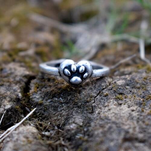 10pcs paw heart ring dog cats