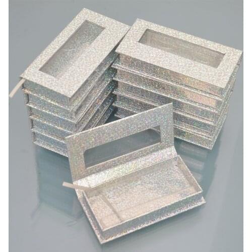 20/pack wholesale custom eyelashes packaging box with logo lash boxes packaging faux mink lashes strips square case empty vendor