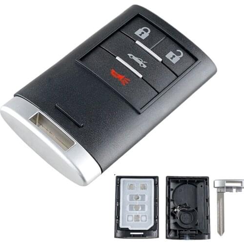 4 Buttons Remote Car Key Shell with Small Key Fit for Cadillac / Chevrolet Corvette