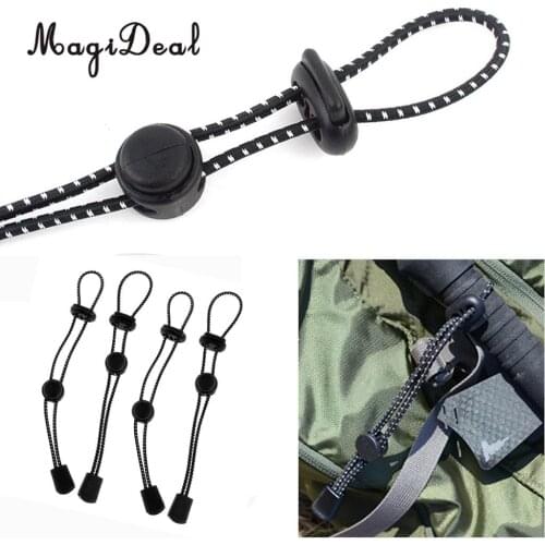 4pcs Securing Fixing Hiking Stick Walking Pole Elastic Cord for Mountaineering Backpack Outdoors Climbing Camping Hiking Tool
