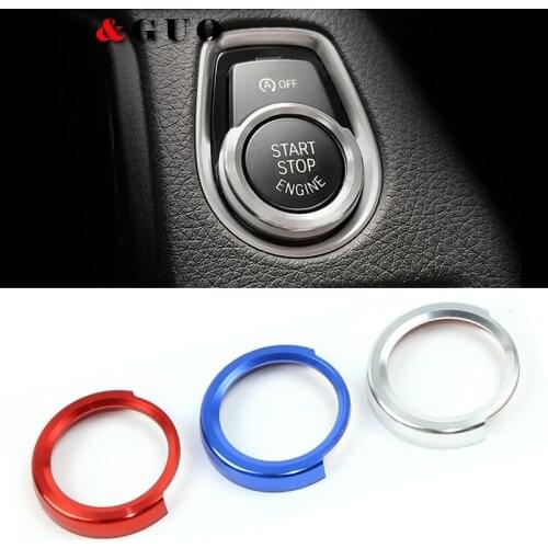Aluminum dedicated a key to for BMW F30 316i 320i 328i F20 start button decorative circle ignition coils Stickers Car styling