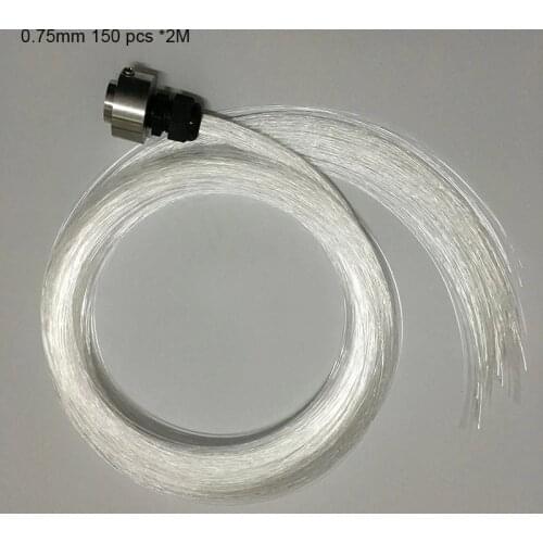 Free shipping 0.75mm PMMA plastic fiber optics cable 150pcs X 2Meters for all kind led light engine driver