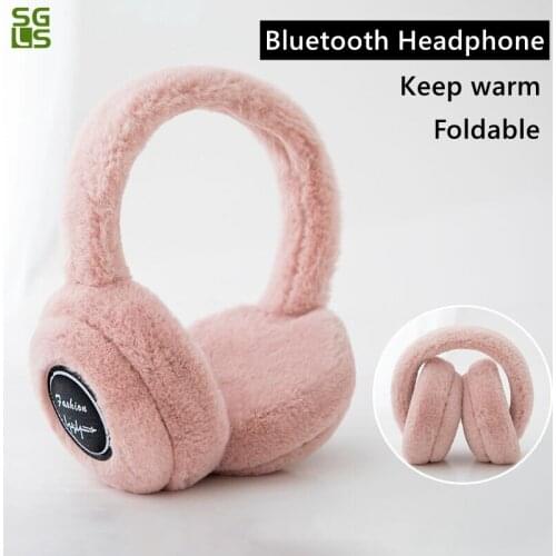 Bluetooth Wireless Headphone With Microphone Warm Ear Winter Cosque Girls Music Phone Cascos Kids Children Helmet Christmas Gift