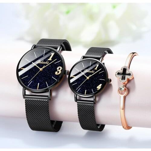 New watch net lovers waterproof quartz watch belt net belt simple fashion mens and womens Watch