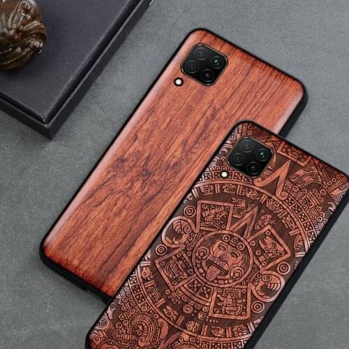 Phone Case For Huawei P40 Original Boogic Wood TPU Case For Huawei P40 Pro Huawei P40 Lite Phone Accessories