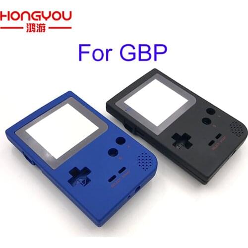 10pcs Black and blue Soft surface Case Cover Housing Shell Replacement for Gameboy Pocket Console for GBP Shell with Buttons Kit