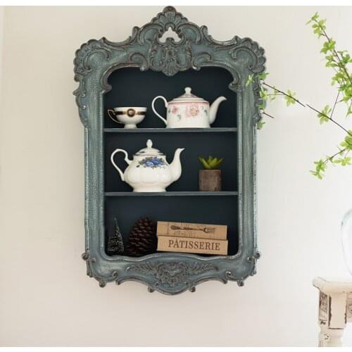Wood Vintage shadow box shelf shabby chic