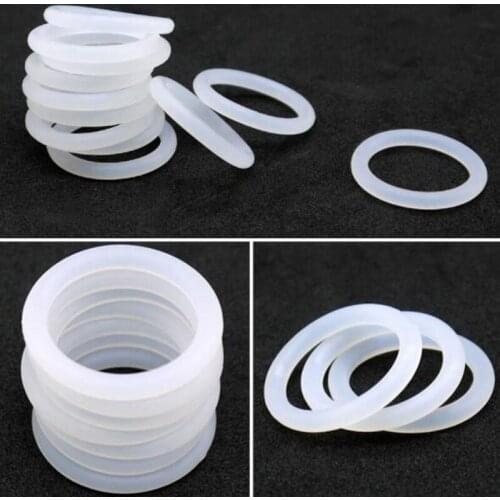 Wire Dia 4.0mm White Food Grade Silicon Rubber O-Ring Seals Washer Outer Dia*Wire Dia