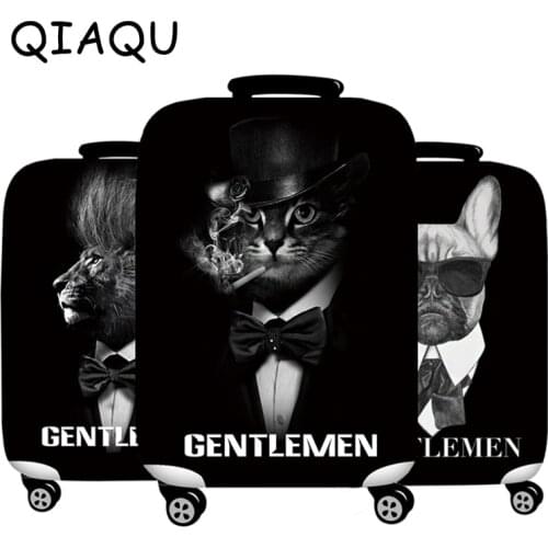 Elastic Luggage Cover Thick 3D Denim Animals Suitcase Protective Cover Fit 18-32 Suitcase Cases Travel accessories Dustproof